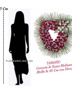 Corazón de rosas para tanatorios precios