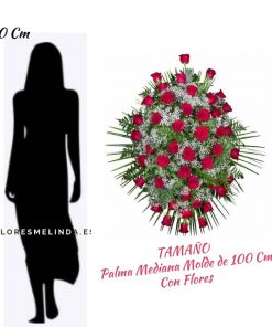 Palma funeraria para tanatorios de rosas