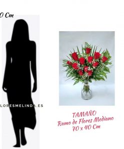 Ramo funerario para tanatorios de rosas rojas