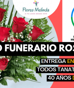 ramo fúnebre de rosas rojas para funeral en Madrid