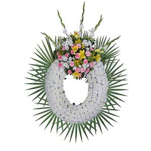 corona de flores fúnebre