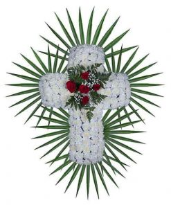 Cruz de flores funeraria para tanatorios precios