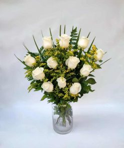 Ramo funerario de rosas blancas para tanatorios precios
