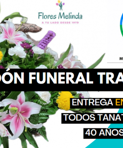 centro de flores para difuntos tradicional
