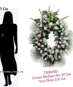 Corona funeraria Rosas blancas para tanatorios precios