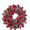 Corona de Rosas Rojas para funeral enviar tanatorio Floristería M30 Madrid