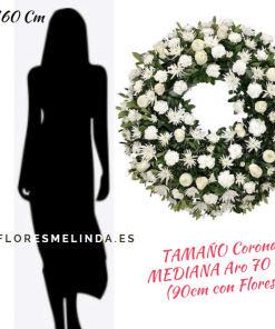 Corona Fúnebre BLANCA barata precio