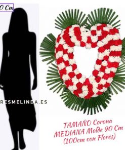 Corona funeraria Corazón claveles precio