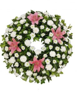 corona funeraria para VELATORIO de un difunto