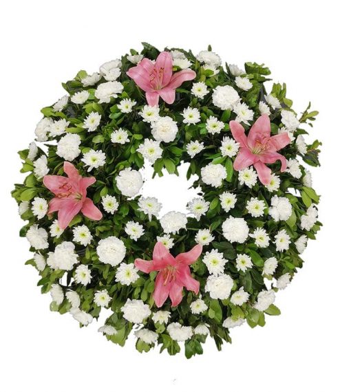 corona funeraria para VELATORIO de un difunto