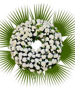 Corona de flores para tanatorio JARDÍN