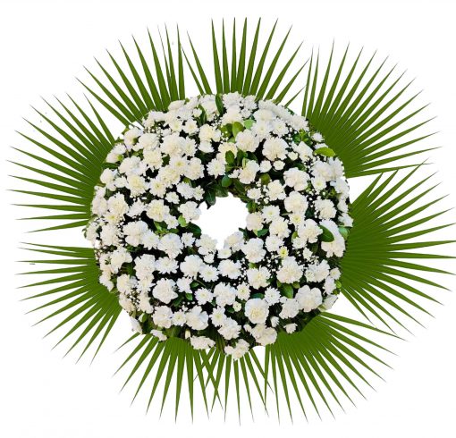 Corona de flores para tanatorio JARDÍN